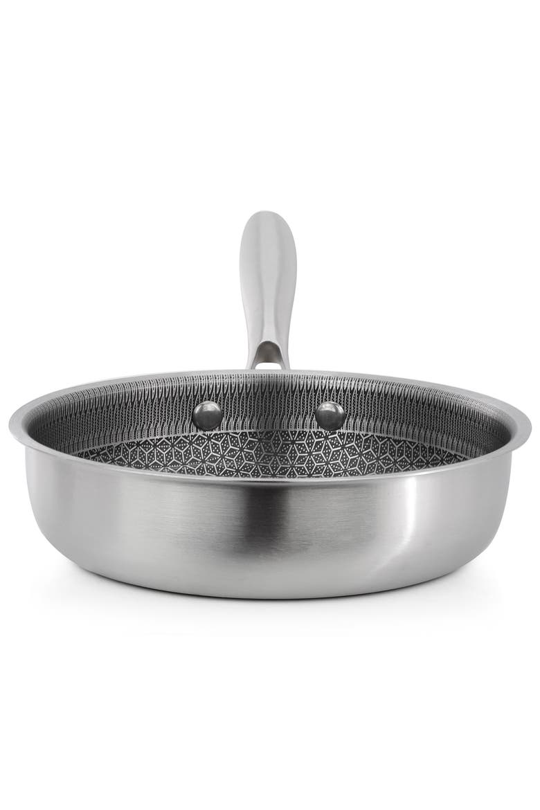 8in Hybrid Nonstick Stainless Steel Frying Pan Silver, Alternate, color, Silver