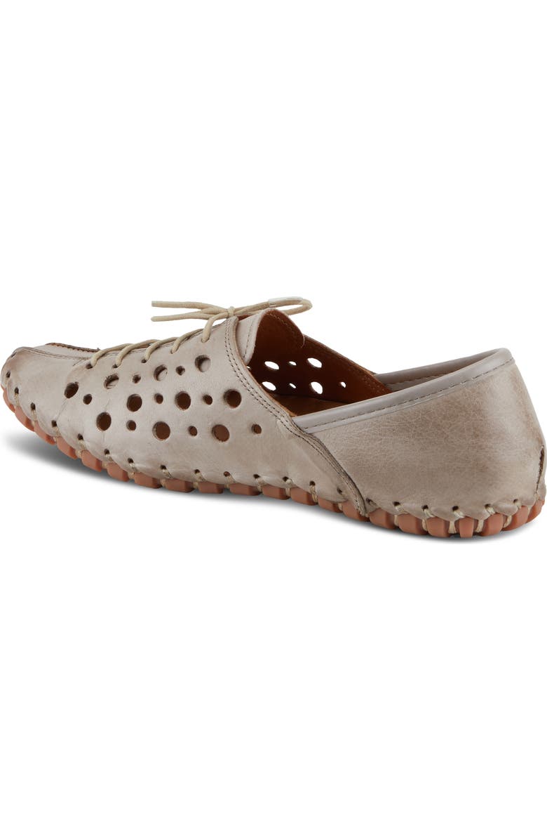 Spring Step Moonwalk Perforated Leather Shoe, Alternate, color, Grey