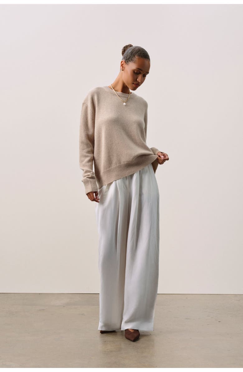 NAKED CASHMERE Crewneck Sweater, Alternate, color, Flax