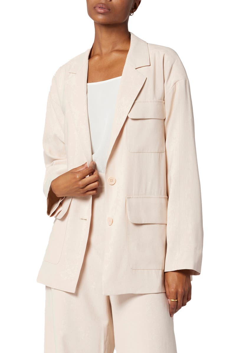 Equipment Aria Flap Patch Pocket Blazer, Main, color, Shifting Sand