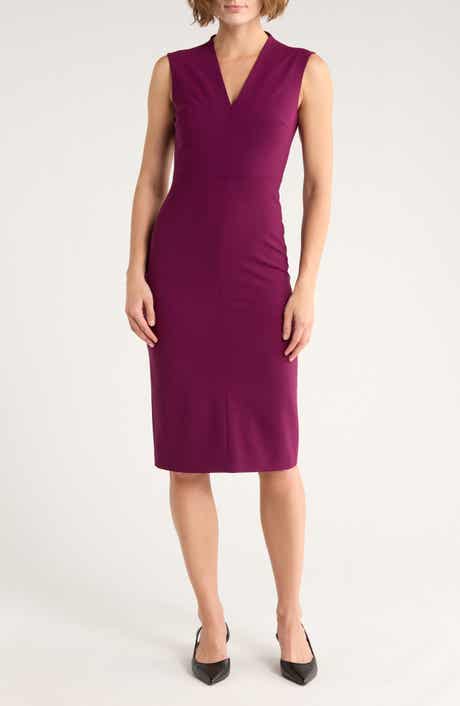 Theory Stretch Virgin Wool Sleeveless Midi Dress