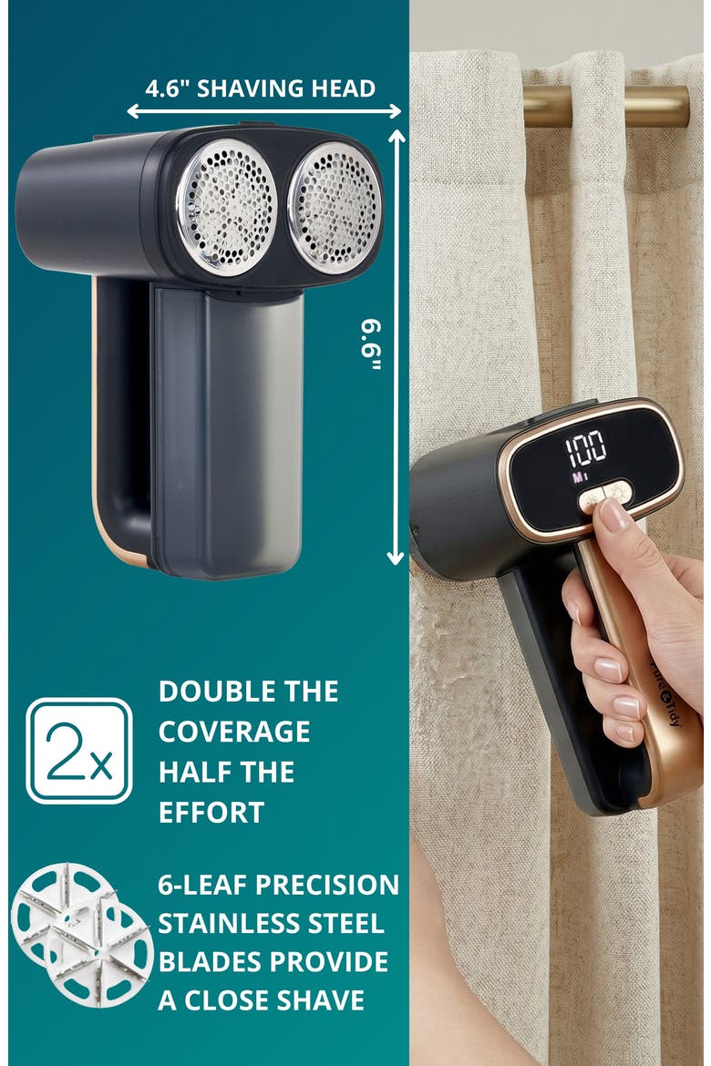 FS2 Dual Head Digital Fabric Shaver, Alternate, color, BLACK