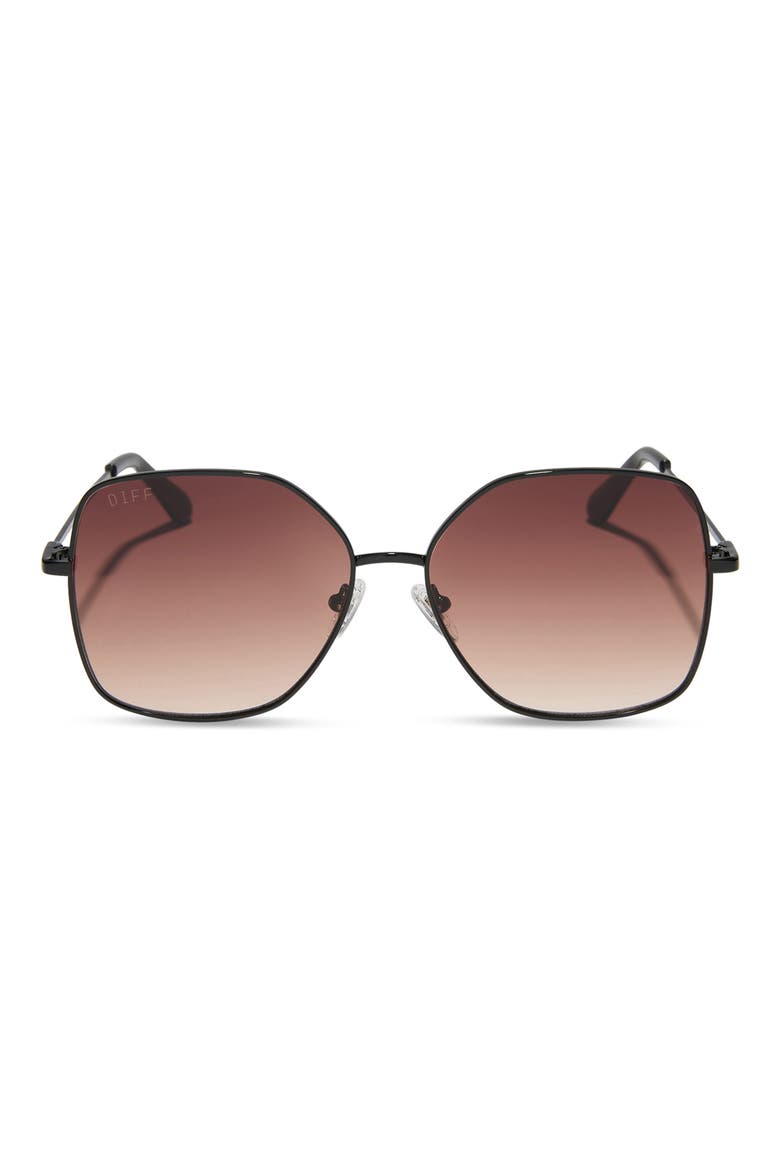 Beatrice 59mm Square Sunglasses, Main, color, BLACK BROWN GRADIENT