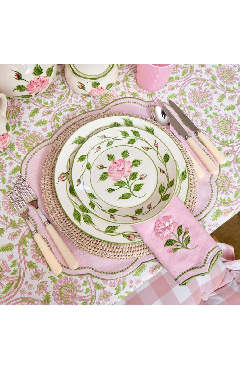 Mrs. Alice Rose Bud Starter Plate, Alternate, color, Pink