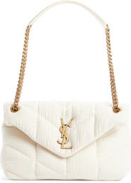 Saint Laurent Small Loulou Puffer Cotton Twill Shoulder Bag