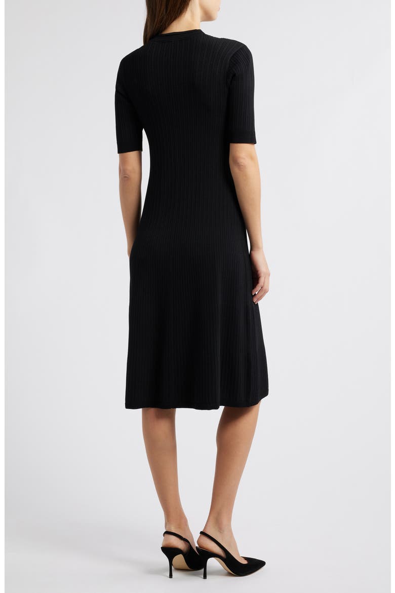 Rib Dress, Alternate, color, ANNE BLACK