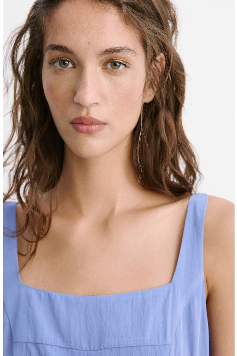 Crinkled A-Line Dress, Alternate, color, BLUE