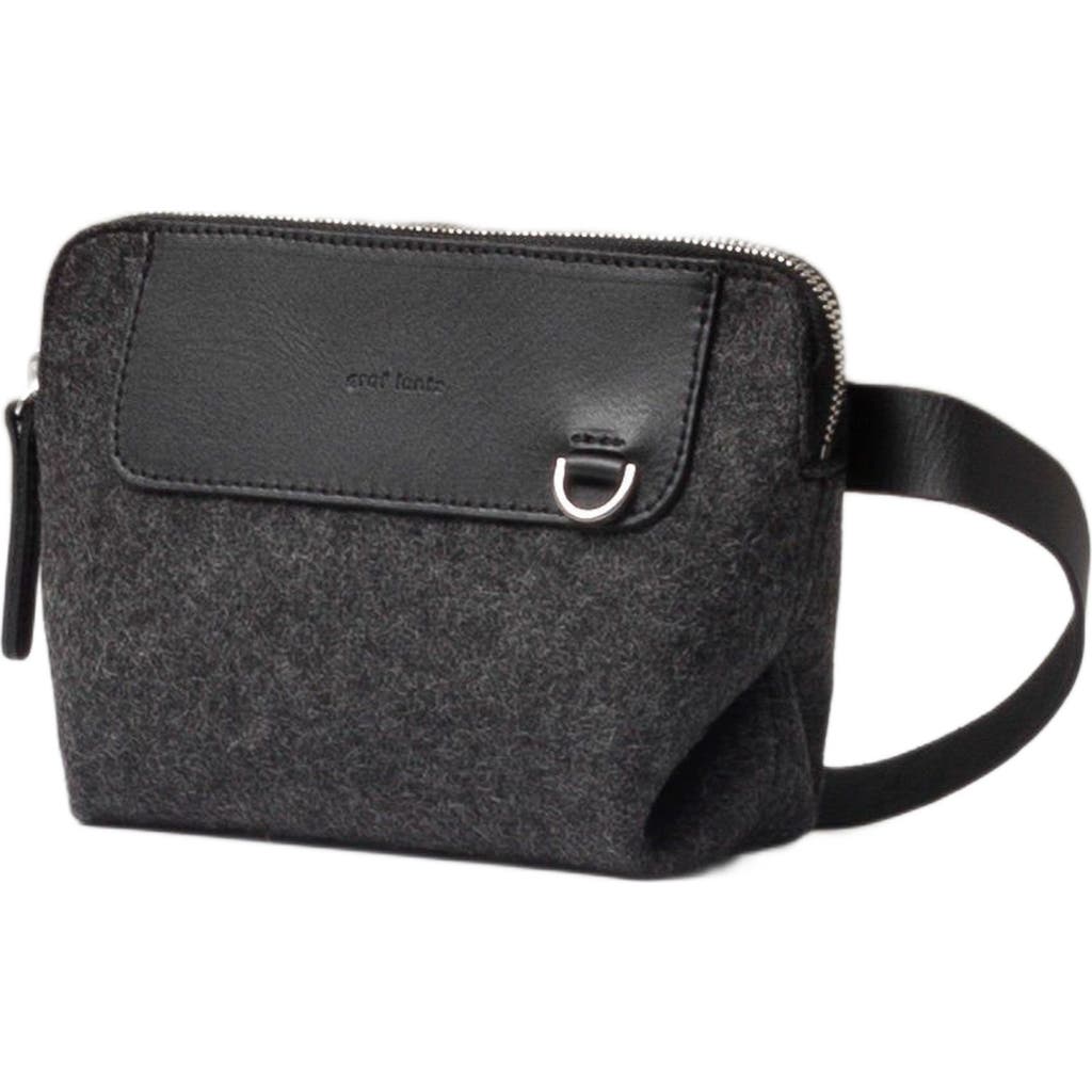 Graf Lantz Bedford Merino Wool Belt Bag in Charcoal Black  product