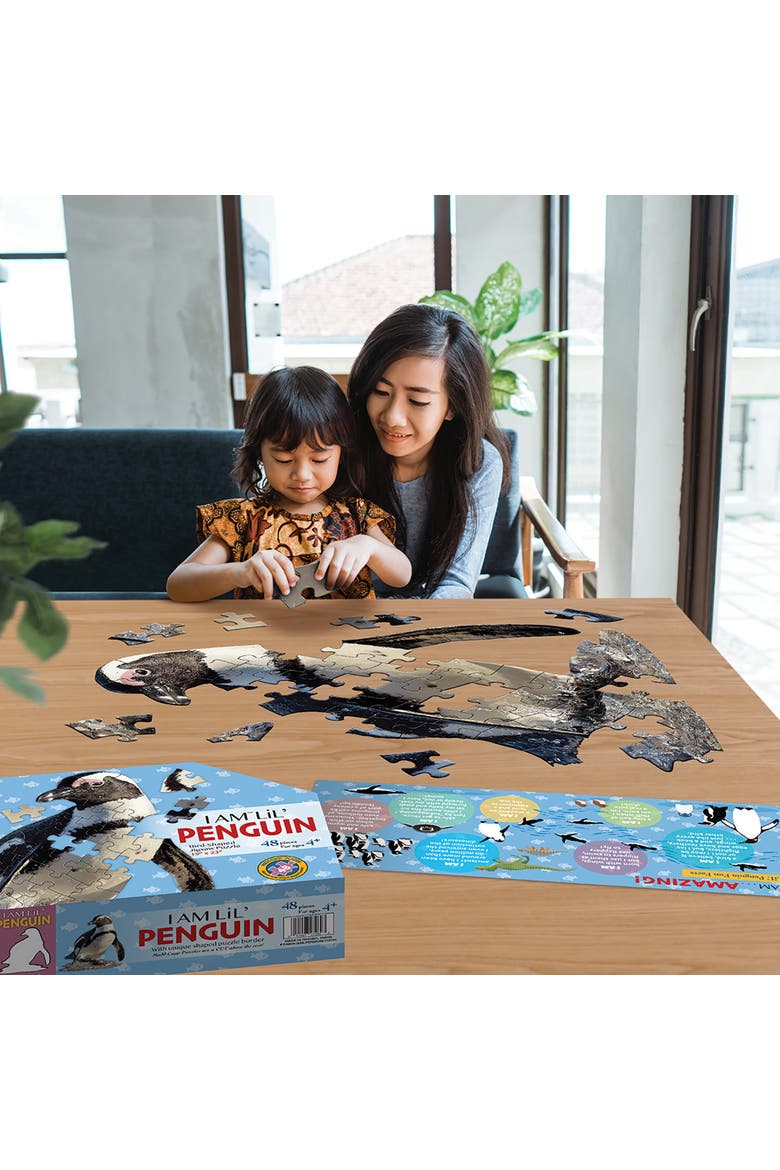I Am Lil Penguin 48 Piece Arctic Animal Shaped Jigsaw Puzzle, Alternate, color, Multicolored