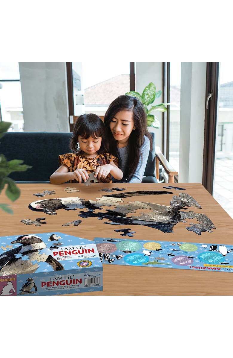 Madd Capp I Am Lil Penguin 48 Piece Arctic Animal Shaped Jigsaw Puzzle, Alternate, color, Multicolored