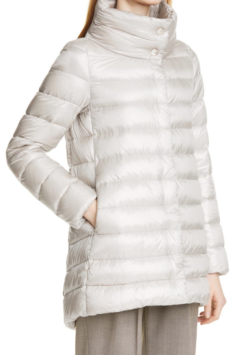Amelia High/Low Down Jacket, Alternate, color, SILVER