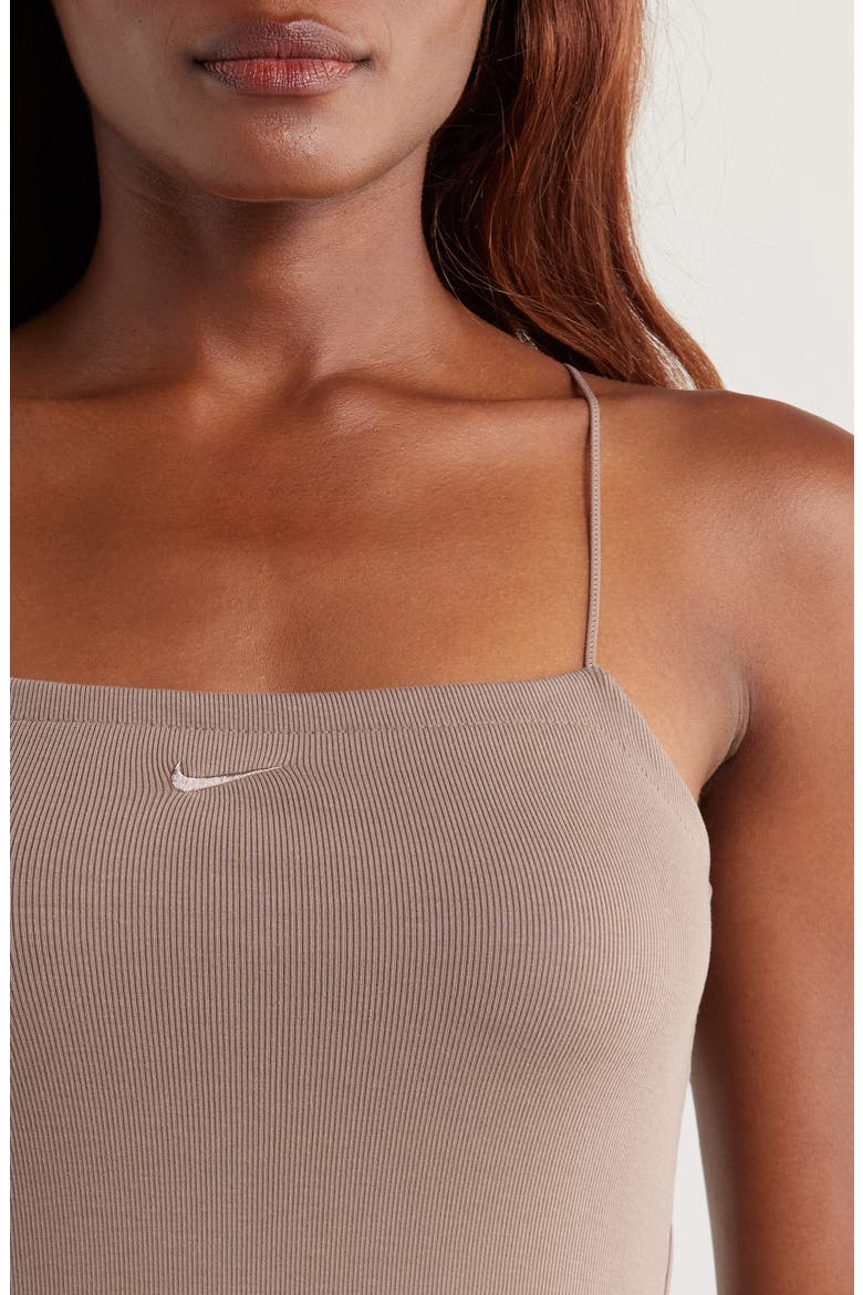 Sportswear Chill Knit Mini Rib Cami Minidress, Alternate, color, MINK BROWN/ MINK BROWN