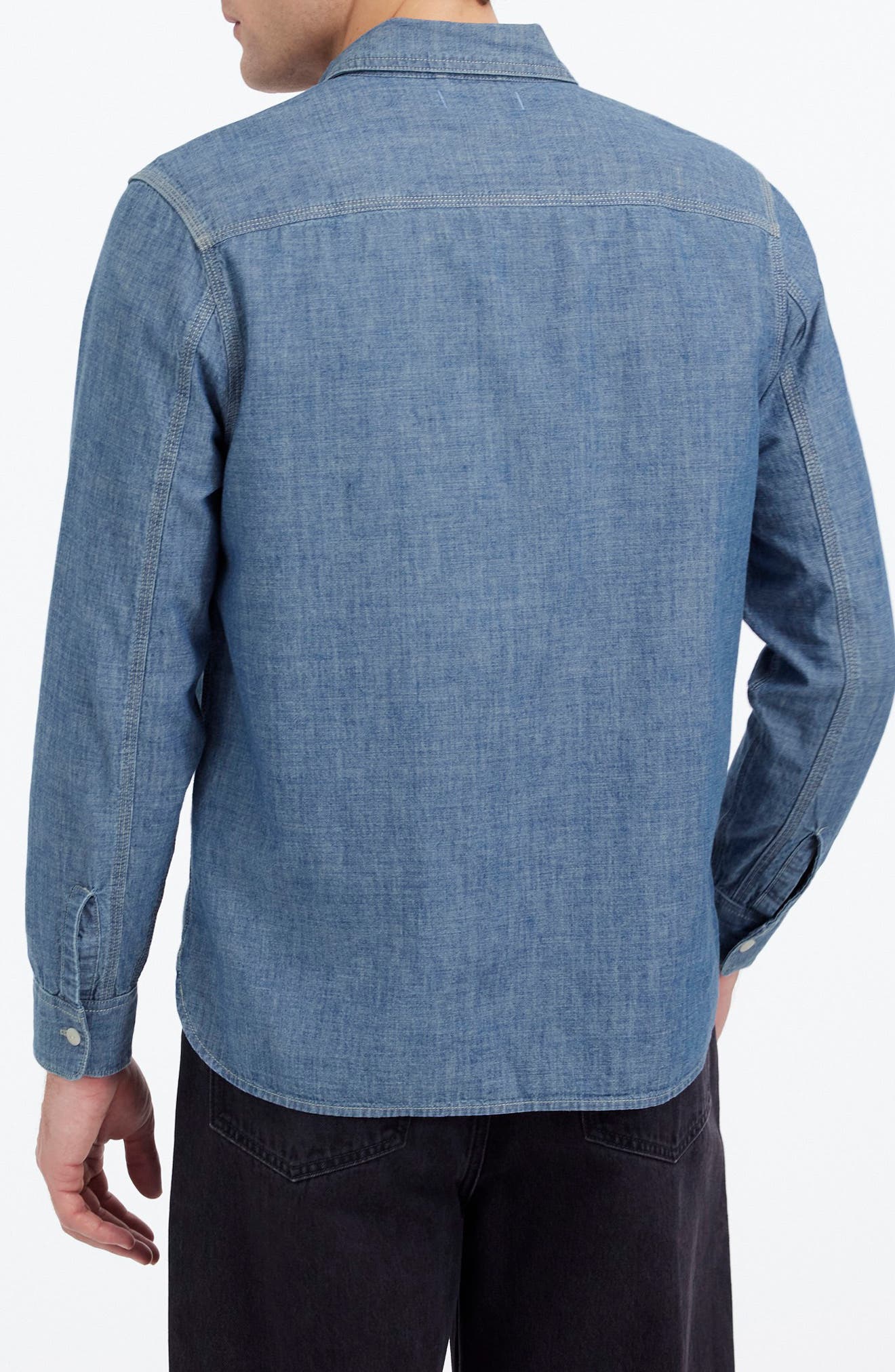 Chambray Button-Up Shirt - image 2