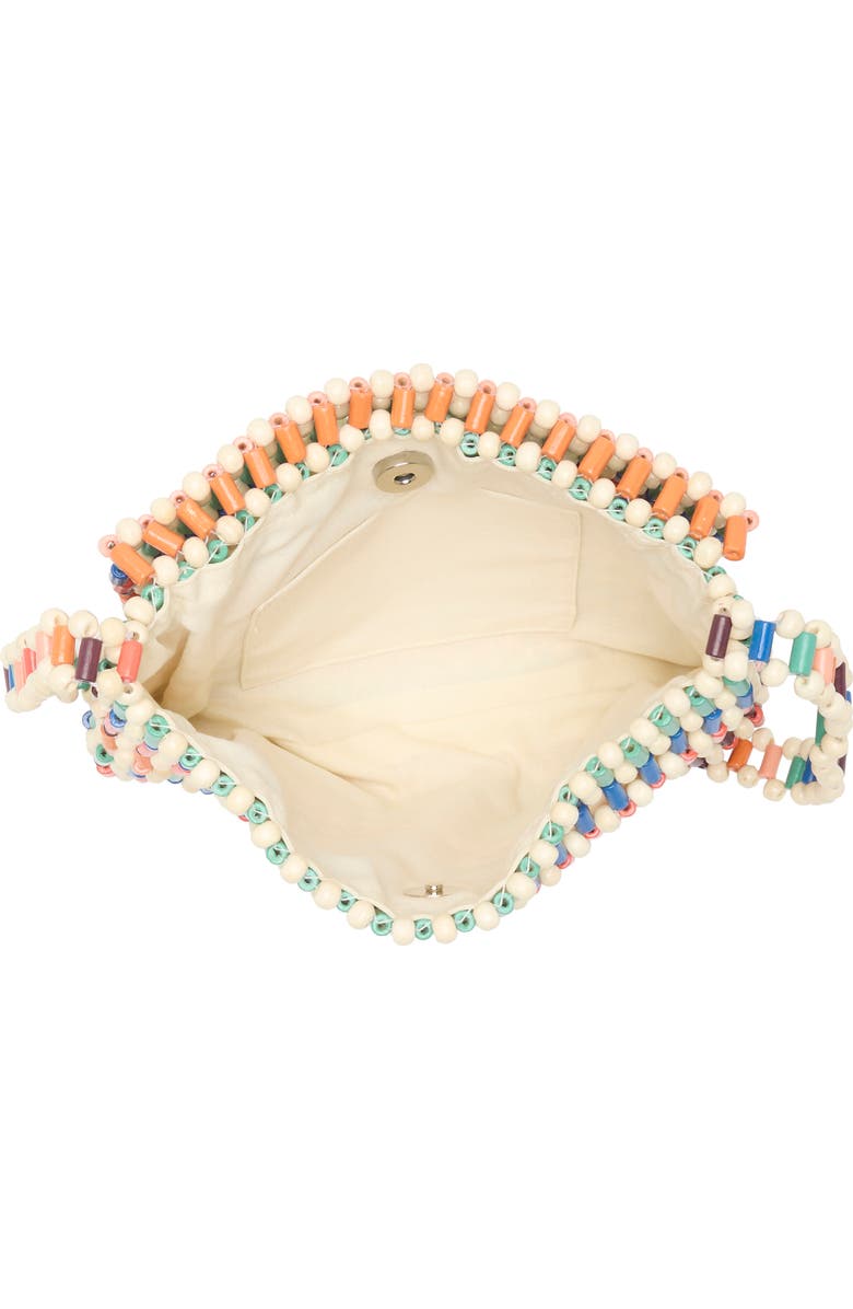 Collection XIIX Wooden Beaded Bag, Alternate, color, Ivory Multi