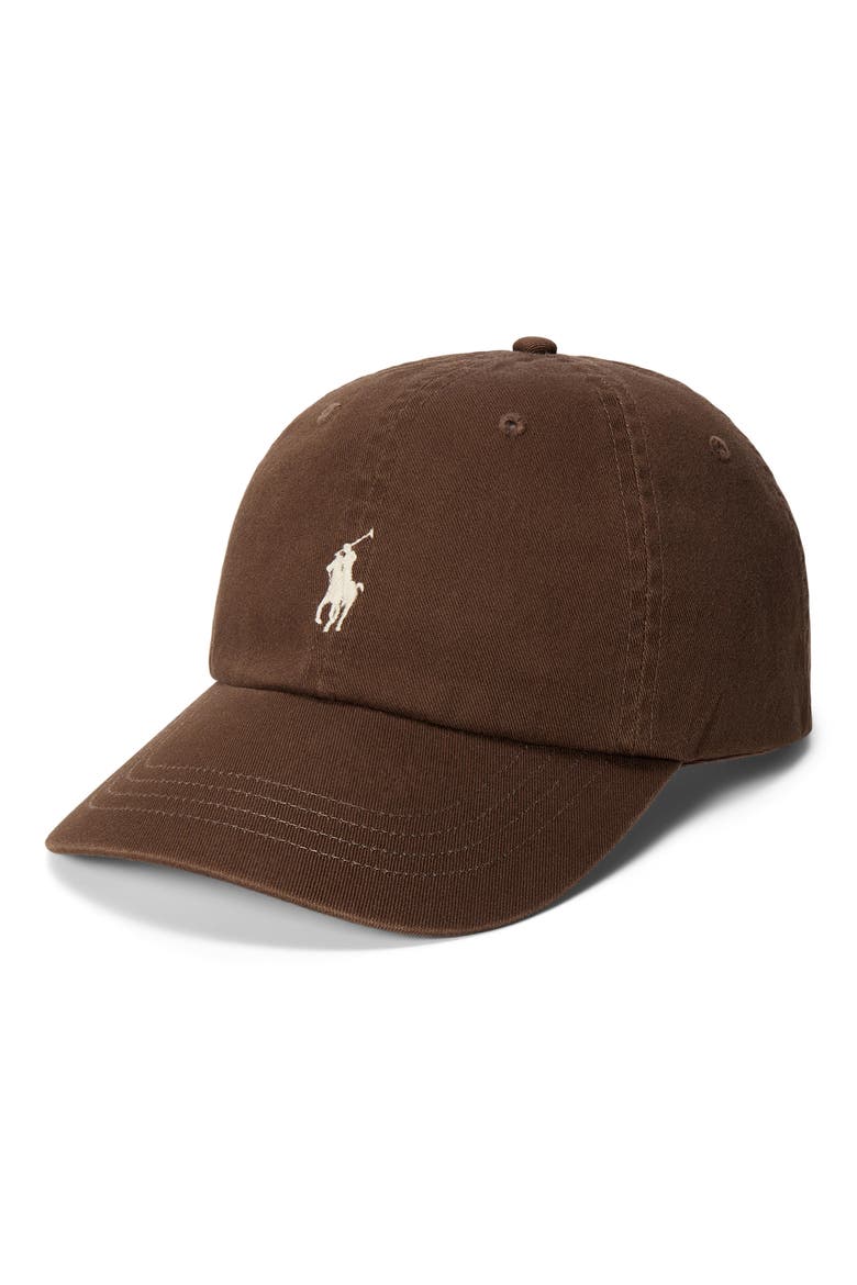 The Iconic Cotton Chino Adjustable Ball Cap, Main, color, COOP BROWN