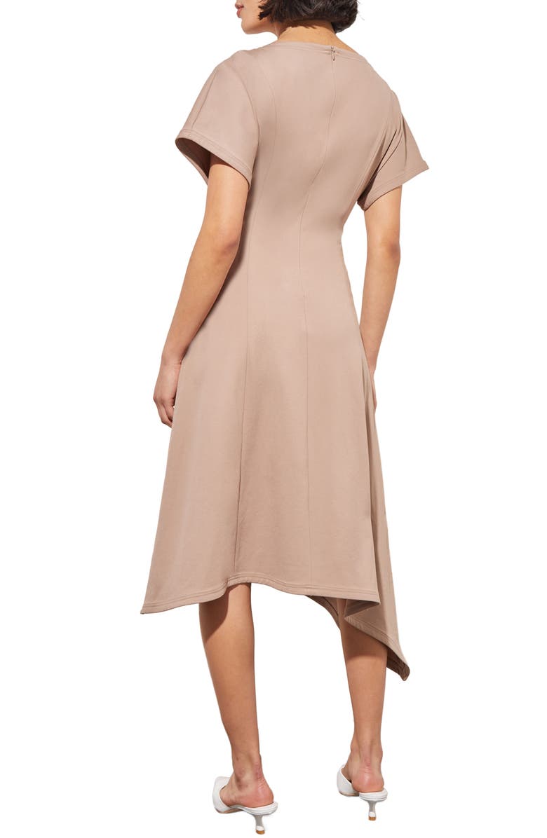 Ming Wang Asymmetric Midi Dress, Alternate, color, Java
