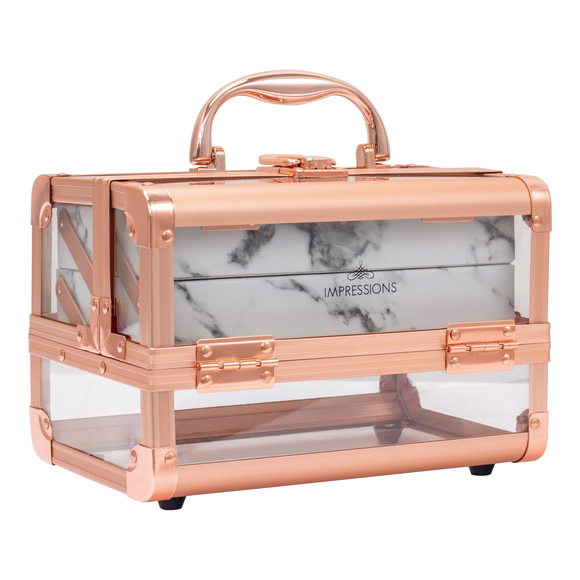 selected Rose Gold Clear White Marble