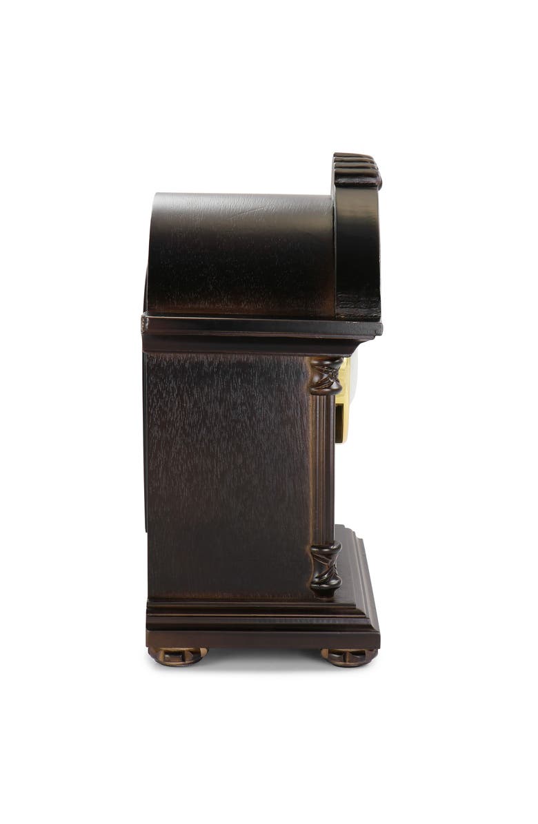 Bedford Clock Collection Chocolate Wood Mantel Clock with Chimes, Alternate, color, Chocolate