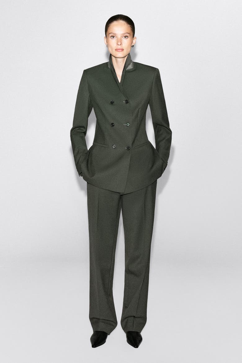 Tailored Twill Flared Pants, Main, color, KHAKI