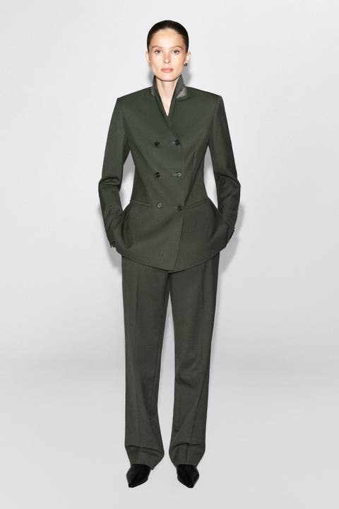 Tailored Twill Flared Pants