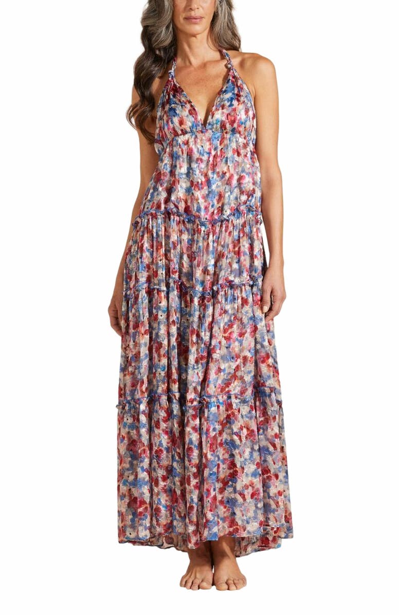 Vilebrequin Women's Flowers In The Sky Viscose Long Backless Dress, Main, color, 