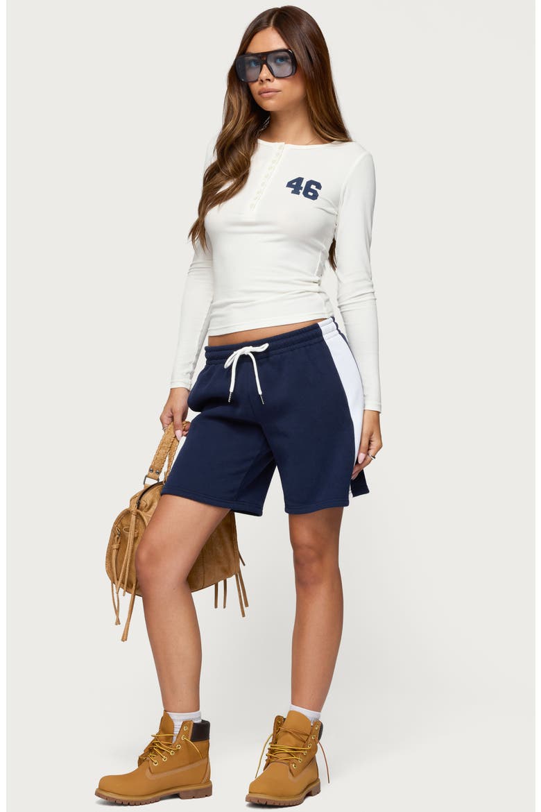 Drawstring Bermuda Shorts, Alternate, color, NAVY