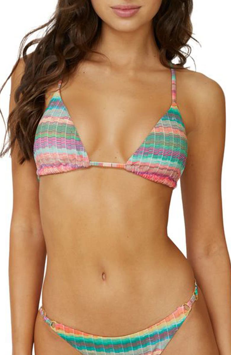PQ SWIM Chain Hardware Triangle Bikini Top, Main, color, 