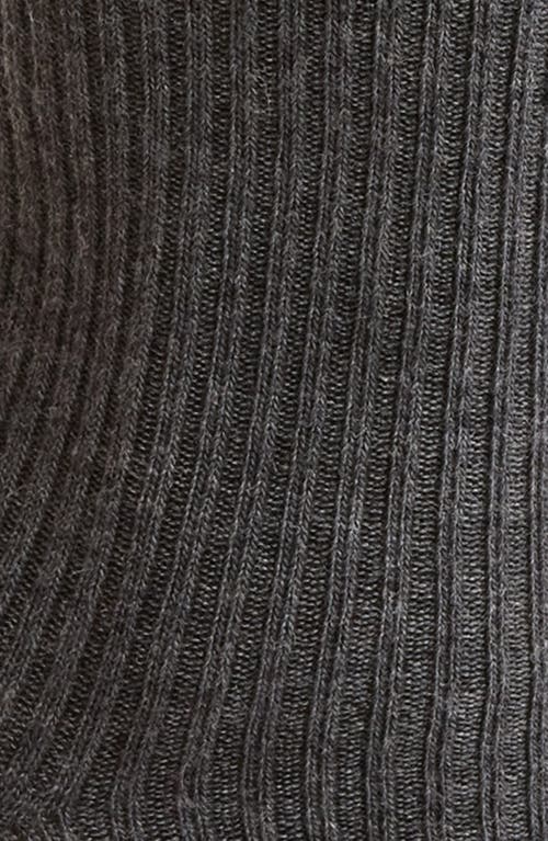 Nordstrom Rib Merino Wool Blend Crew Socks In Gray