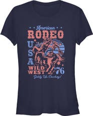 Lost Gods Junior's American Rodeo Wild West Short Sleeve Graphic T-Shirt