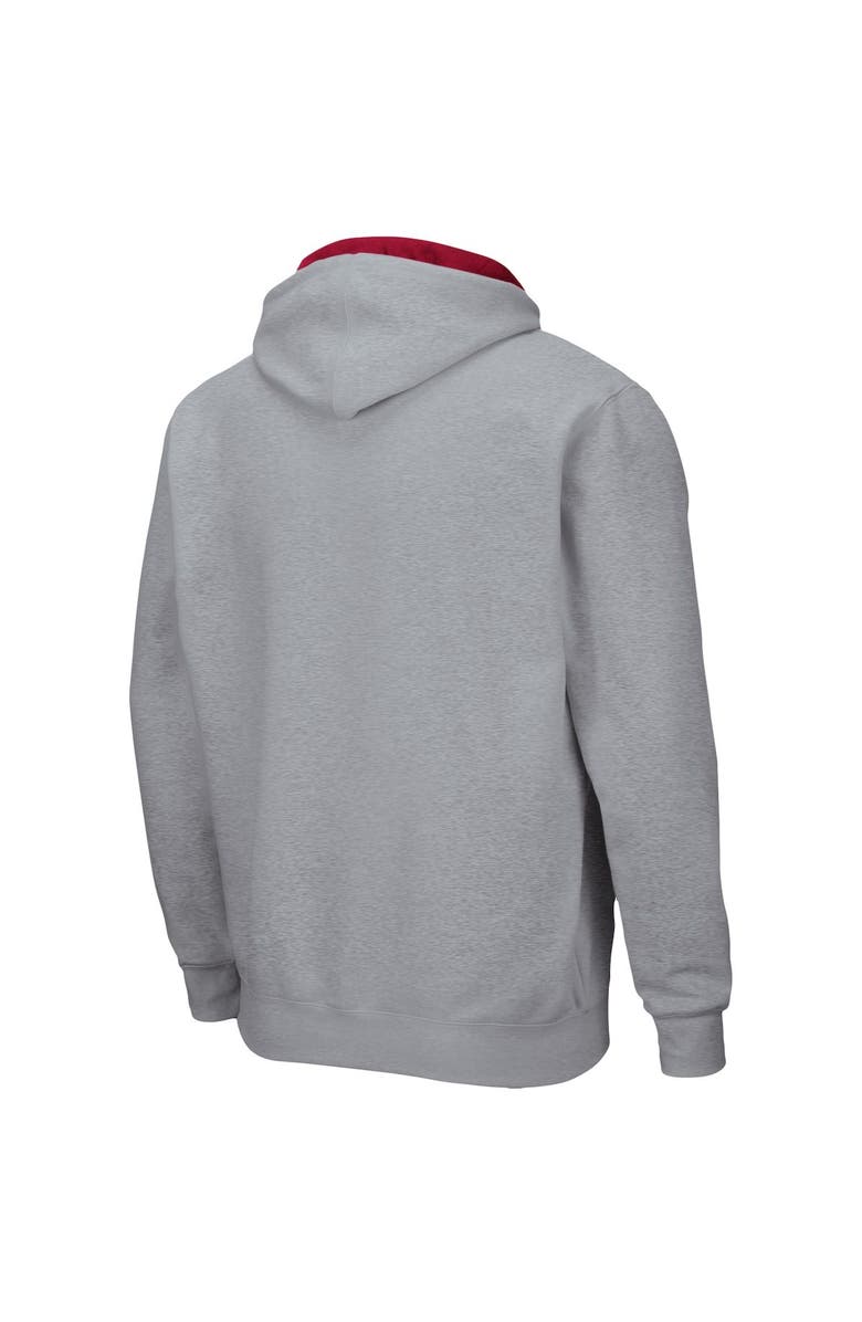 COLOSSEUM Men's Colosseum Heathered Gray Iowa State Cyclones Arch & Logo 3.0 Full-Zip Hoodie, Alternate, color, 