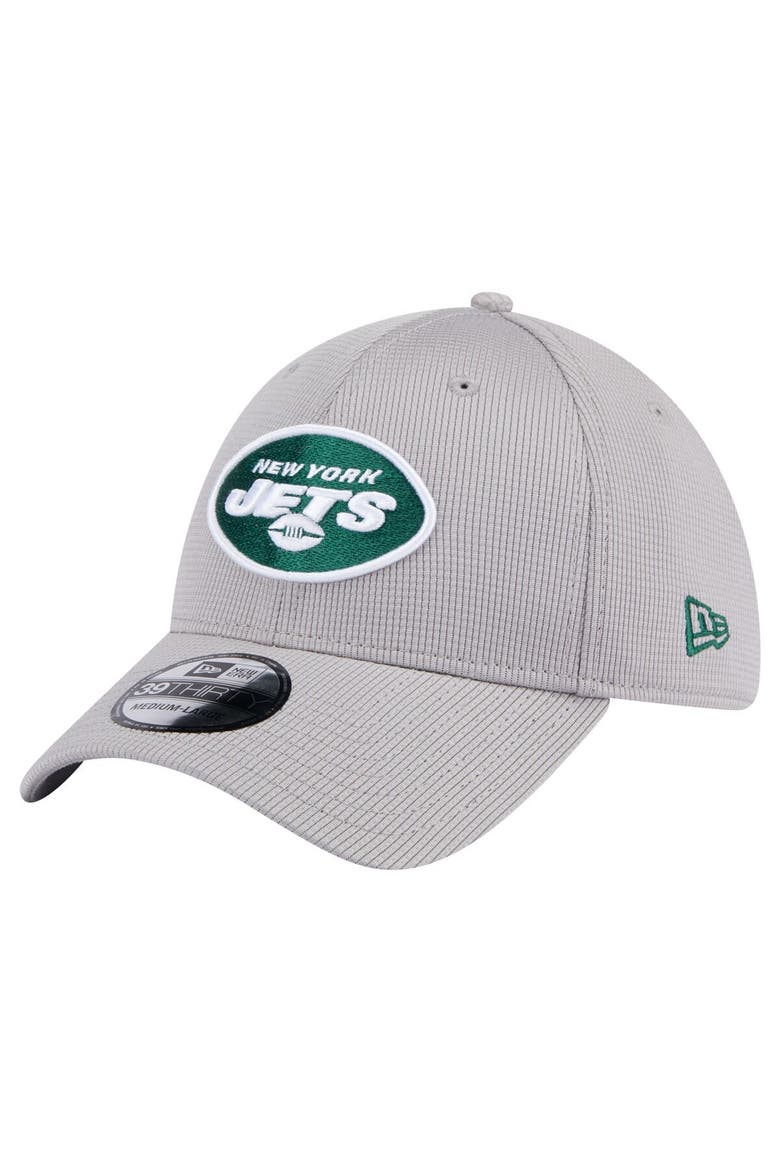 Men's New Era Gray New York Jets Active 39THIRTY Flex Hat, Main, color, Gray
