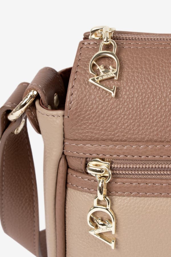Signature CV By Cavalinho Leather Crossbody Bag 373, Alternate, color, Sand / Beige