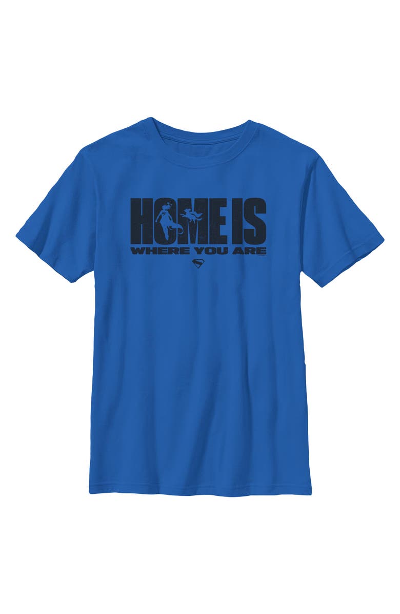 Supergirl Boy's Supergirl Home Is Where You Are  Graphic T-Shirt, Main, color, Royal Blue