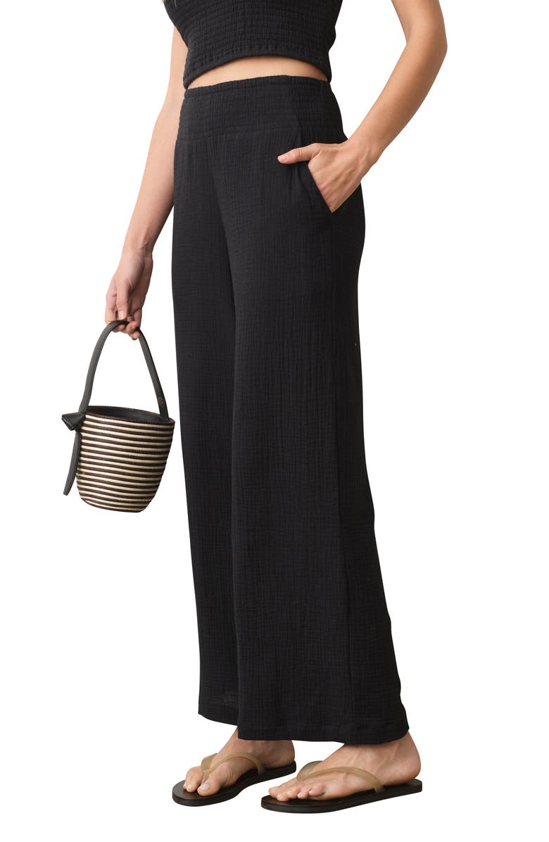 Marine Layer Isla Pull-On Double Cloth Wide Leg Pants, Alternate, color, 
