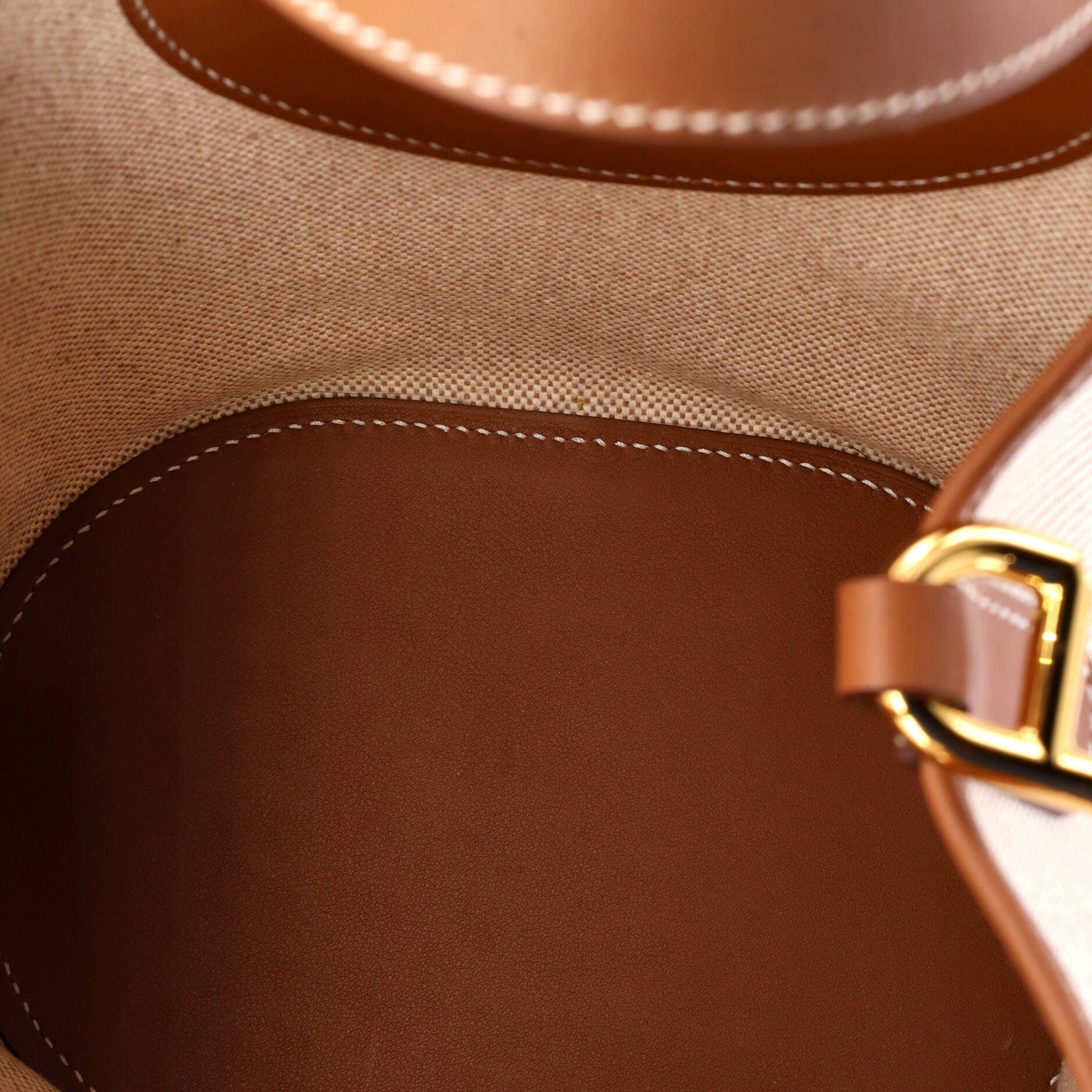 Pre-Owned Hermes In-The-Loop Bag Canvas with Swift 18, Alternate, color, Gold