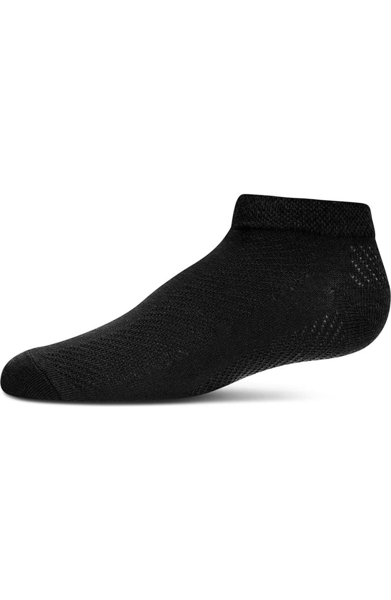 MeMoi Pointelle Super Soft Anklet Sock, Main, color, Black