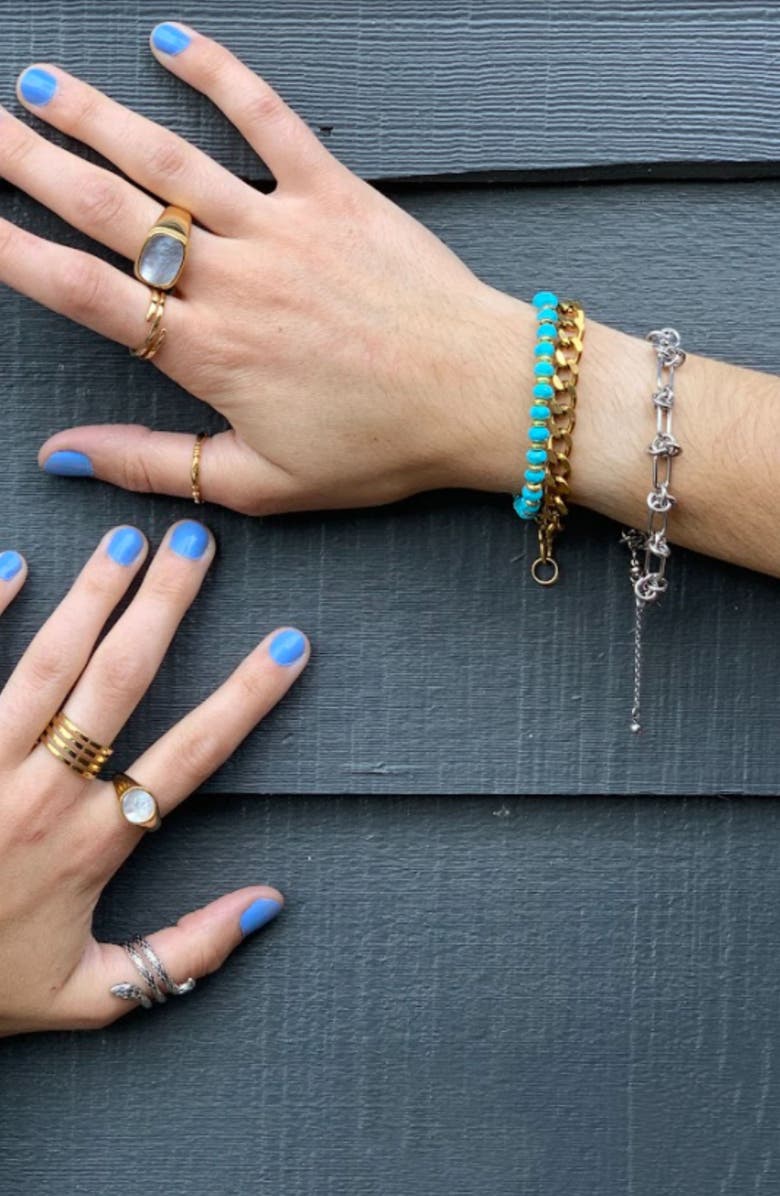 REBL Knot Chain Bracelet, Alternate, color, Silver