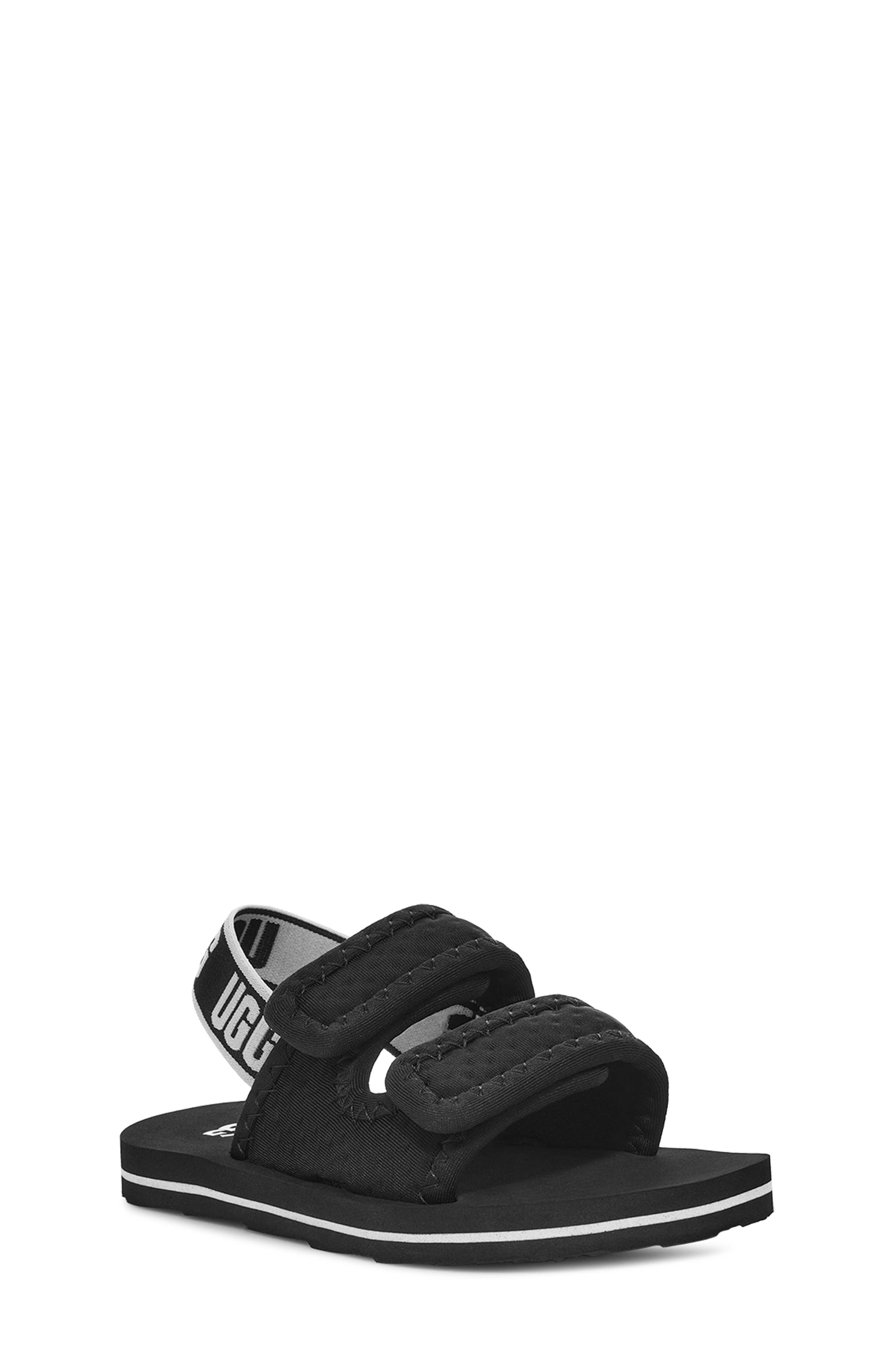 UGG<sup>®</sup> Kids' Lennon Slingback Sandal, Main, color, Black
