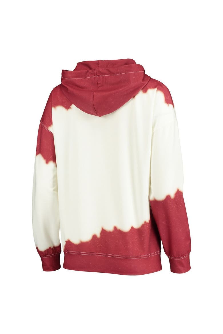 Women's Gameday Couture White/Cardinal Iowa State Cyclones For the Fun Double Dip-Dyed Pullover Hoodie, Alternate, color, White