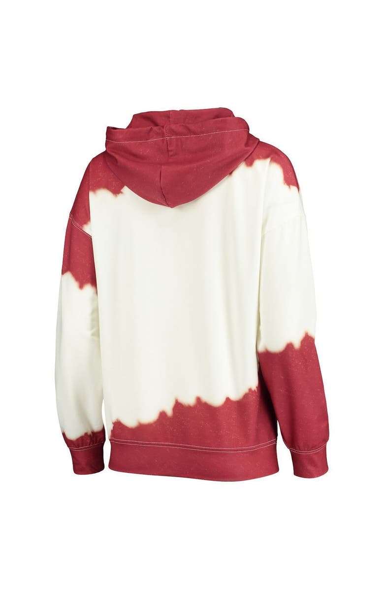 GAMEDAY COUTURE Women's Gameday Couture White/Cardinal Iowa State Cyclones For the Fun Double Dip-Dyed Pullover Hoodie, Alternate, color, White