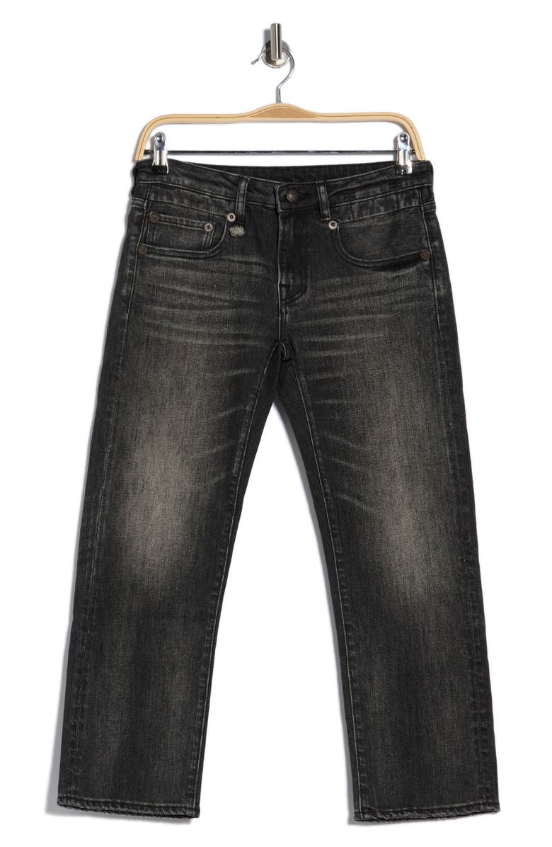 R13 Tobi Crop Boyfriend Jeans, Main, color, Kennet Black Stretch