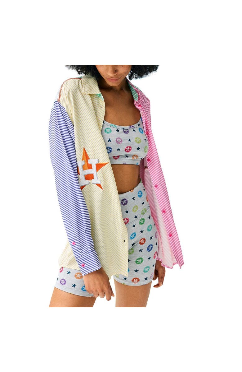 Terez Women's Terez Houston Astros Button-Up Shirt, Alternate, color, Yellow