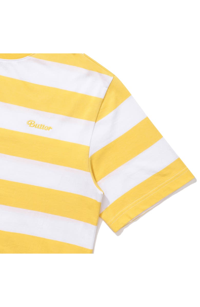 BTS THEMED MERCH Gender Inclusive Butter Striped Short Sleeve T-Shirt, Alternate, color,