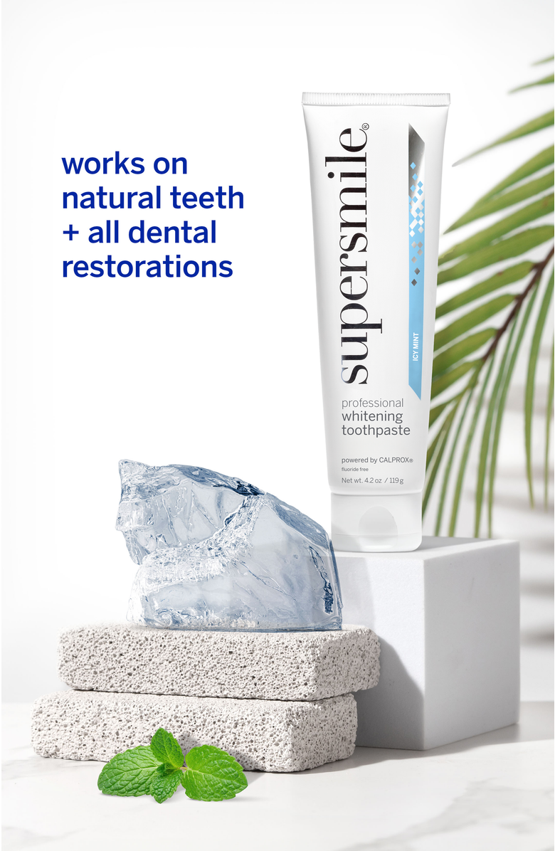 Supersmile Fluoride Free Professional Whitening Toothpaste - Icy Mint, Alternate, color, White