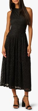 Adrianna Papell Stretch Lace Midi Dress