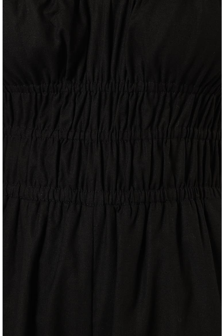 Williams Wide Leg Cotton & Linen Jumpsuit, Alternate, color, BLACK