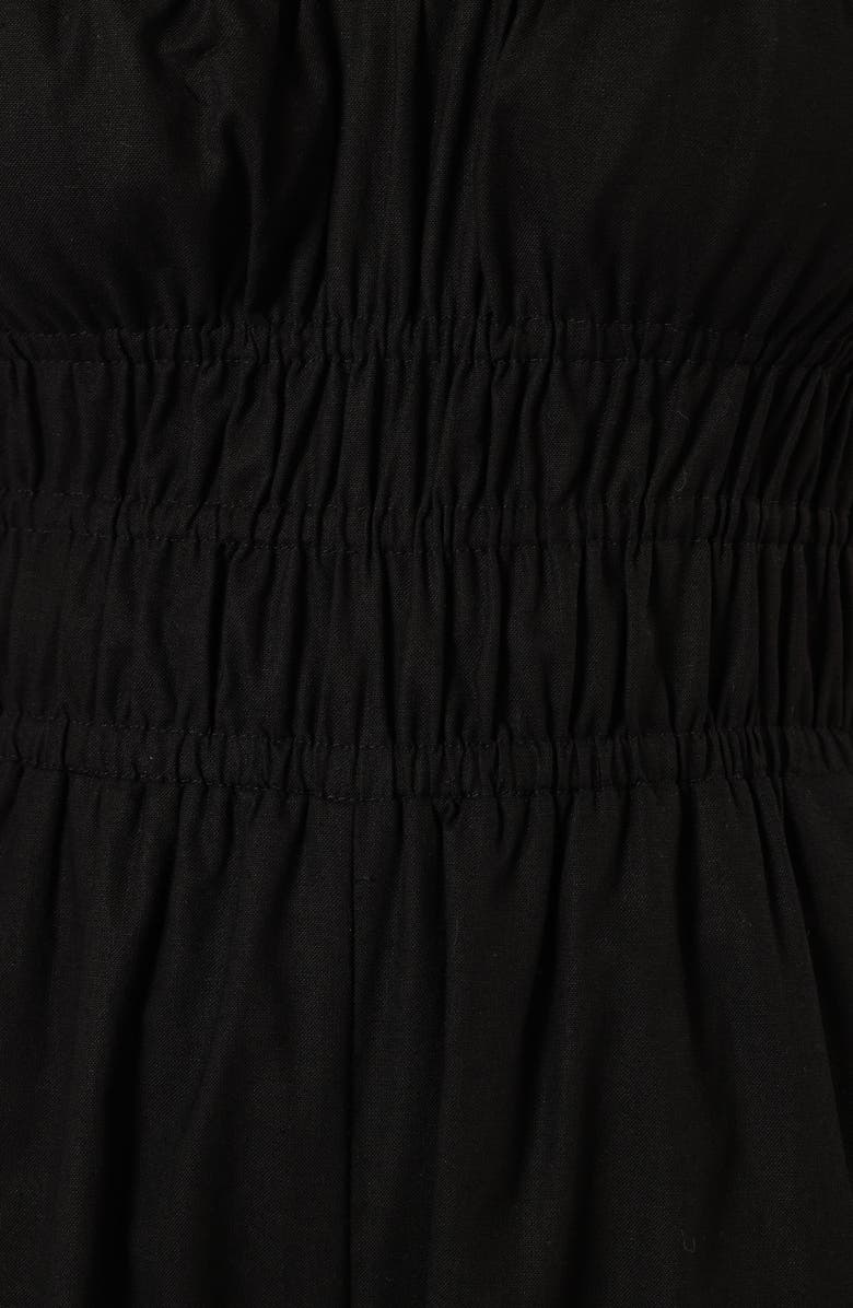 Petal & Pup Williams Wide Leg Cotton & Linen Jumpsuit, Alternate, color, Black