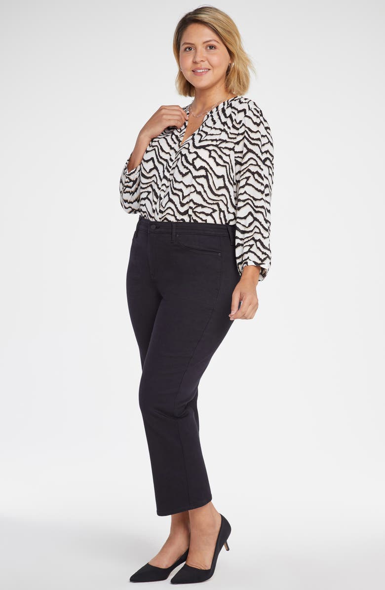 NYDJ Piper Relaxed Crop Straight Leg Jeans, Alternate, color, Black