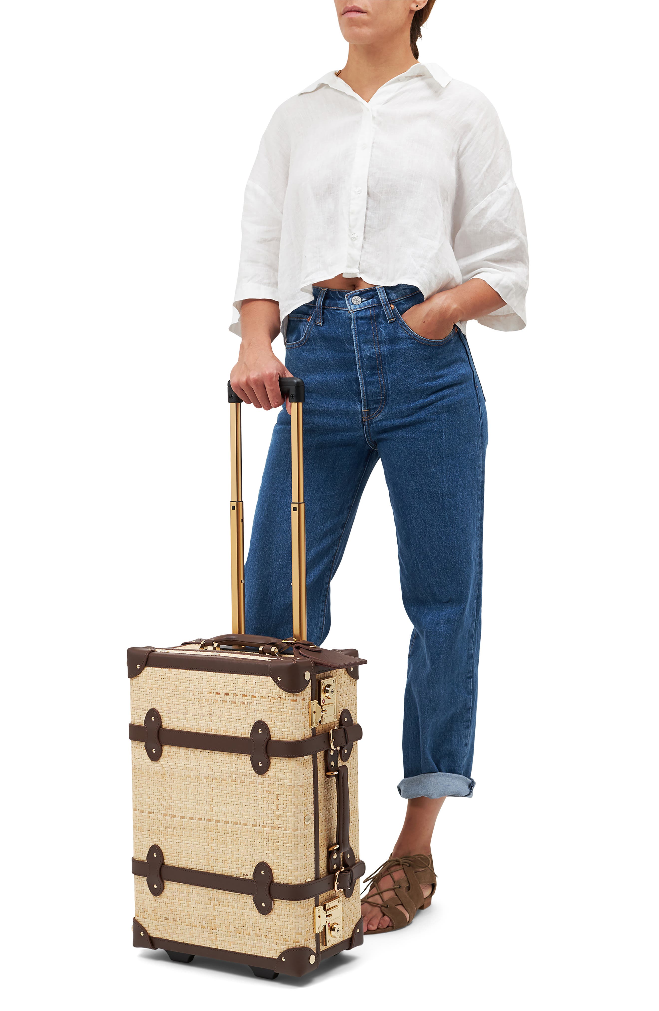 SteamLine Luggage The Explorer 20-Inch Rattan Rolling Carry-On, Alternate, color, 