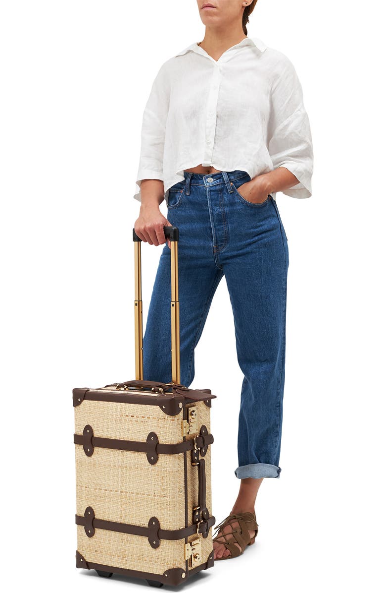 SteamLine Luggage The Explorer 20-Inch Rattan Rolling Carry-On, Alternate, color,